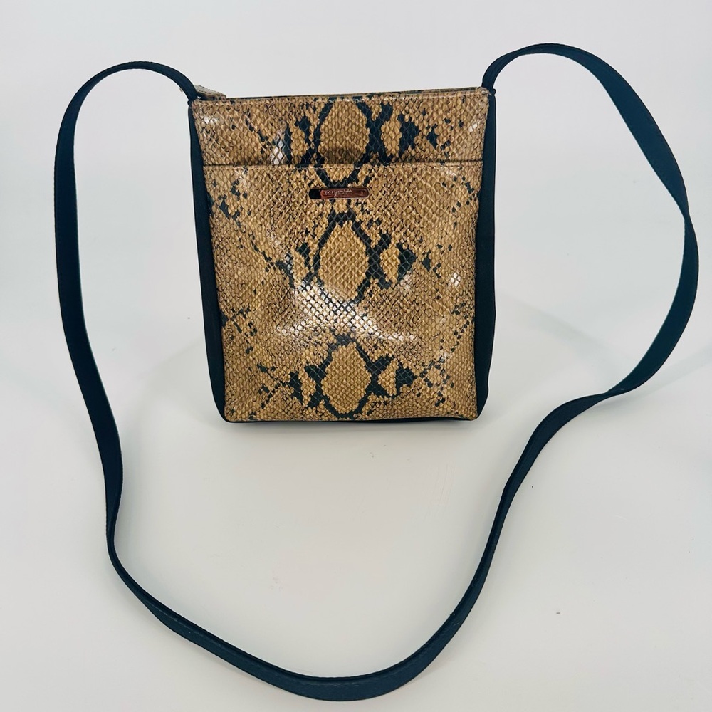 Vintage Easy Spirit Y2K Crossbody Snakeskin Bag Purse 90s